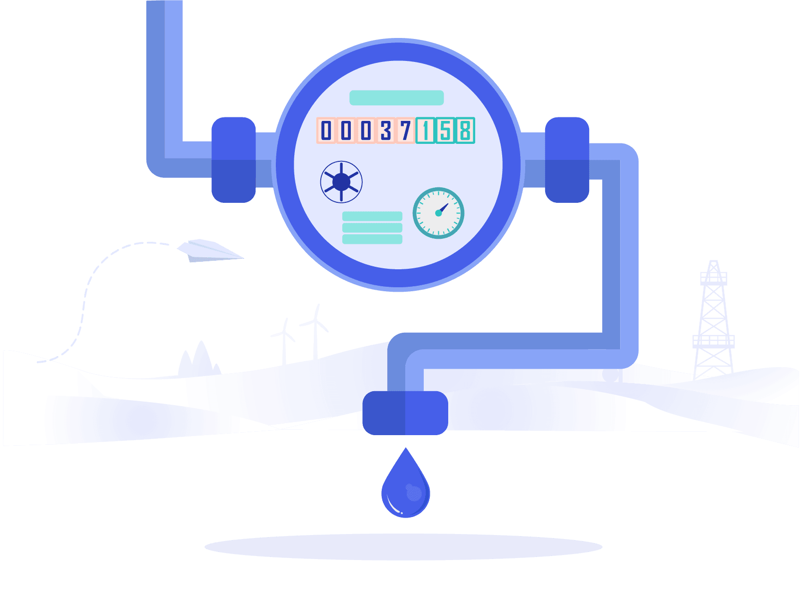 compteur d'eau Saur